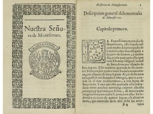 1594. LIBRO. (MONTSERRAT). [BURGOS, PEDRO:]. LIBRO DE LA HIS