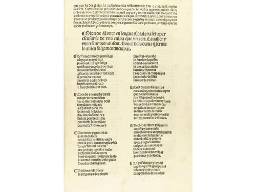 1528. LIBRO. (GÓTICO). MONER:. OBRAS NUEVAME[N]TE IMPRIMIDAS