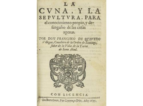 1635. LIBRO. (LITERATURA-SIGLO DE ORO). QUEVEDO VILLEGAS, FR