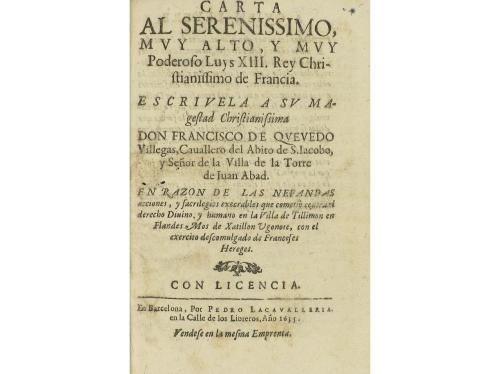 1635. LIBRO. (LITERATURA-SIGLO DE ORO). QUEVEDO VILLEGAS, FR