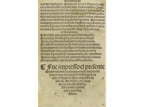 1540. LIBRO. (GÓTICO). [VENERO, ALONSO:]. ENCHIRIDION DE LOS