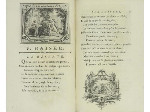 1770. LIBRO. (LITERATURA). [DORAT:]. LES BAISERS, PRÉCÉDÉS D