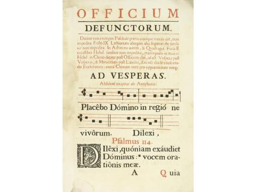 1686. LIBRO. (MISAL). OFFICIUM, ET MISSAE DEFUNCTUM CÙM SUIS