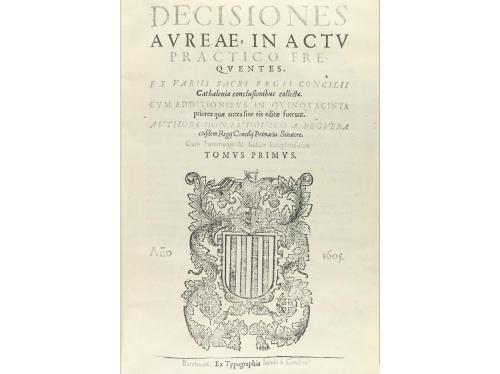 1605-1611. LIBRO. (DERECHO). PEGUERA, LLUIS DE:. DECISIONES 