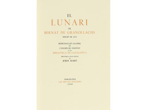 1948 y 1934. LIBRO. (FACSÍMIL). GRANOLLACHS, BERNAT DE:. EL 