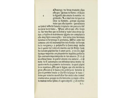 1883. LIBRO. (FACSÍMIL). FLORES, JOHAN DE:. BREVE TRACTADO D