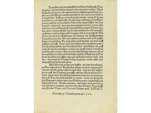 1532. FOLLETOS. (REFORMA-GÓTICO). LUTHER, MARTIN:. ZWO PREDI
