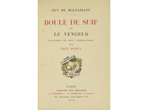 1919 y 1886. LIBRO. (LITERATURA EN FRANCÉS- ENCUADERNACIÓN).