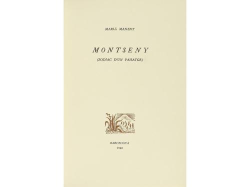 1948. LIBRO. (BIBLIOFILIA- LITERATURA CATALANA). MANENT, MAR