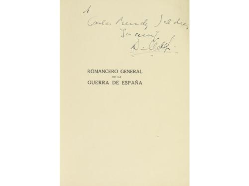 1937. LIBRO. (LITERATURA- GEN. '27). ROMANCERO GENERAL DE LA