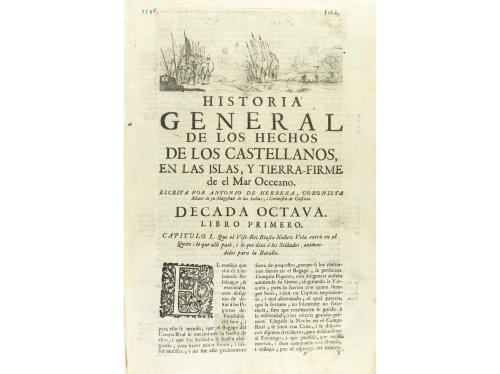 1730. LIBRO. (HISTORIA-AMÉRICA). HERRERA, ANTONIO:. HISTORIA