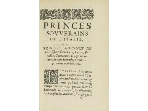 1643. LIBRO. (HISTORIA ITALIA). SANSON, N.:. PRINCES SOUVERA