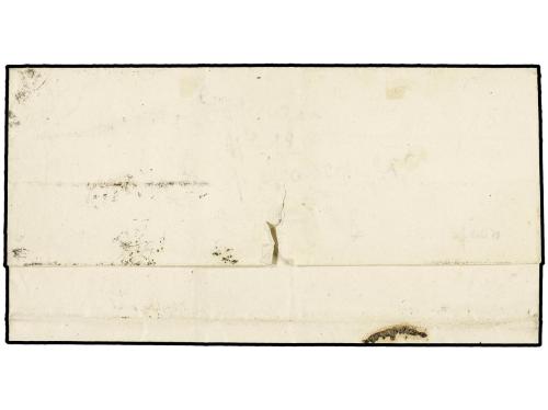 ✉ ESPAÑA. Ed. 12. 1852. 6 cuartos rojo, mat. PARRILLA al lad