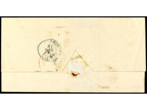 ✉ ESPAÑA. Ed. 40. 1855. RIVADESELLA a SEGOVIA. 4 cuartos car