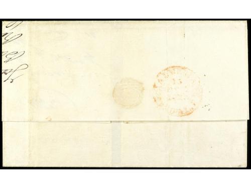 ✉ ESPAÑA. Ed. 12. 1852. BARCELONA a ALMERÍA. 6 cuartos rosa,