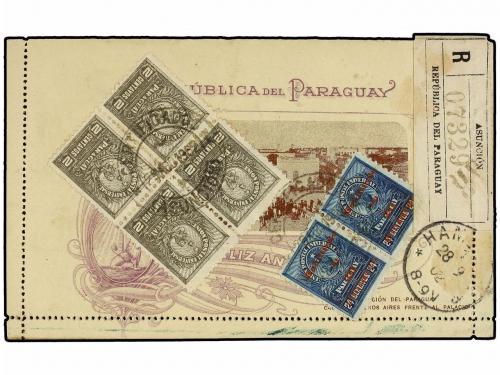 ✉ PARAGUAY. Ed. . 1902 (Aug 29). Registered-AR philatelic us
