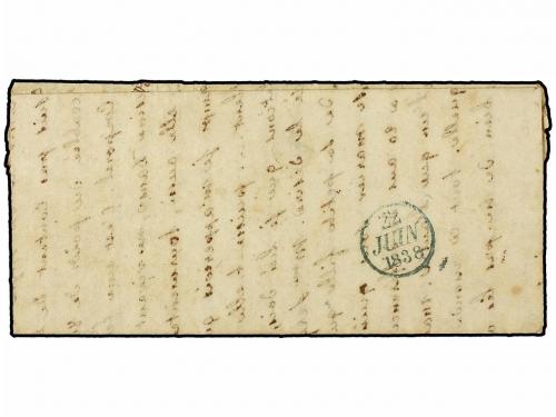 ✉ GUADALUPE. 1838. GUADALUPE a PARIS. Marca de entrada PAYS 