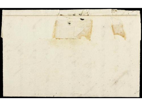 ✉ ESPAÑA: PREFILATELIA. 1828. Carta con la marca XERZ. D. LO