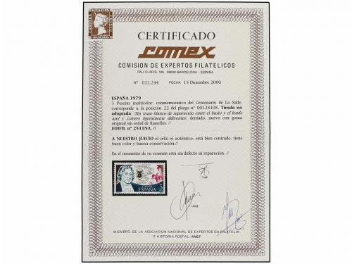 ** ESPAÑA. Ed. 2511NA. JUAN DE LA SALLE. 5 pts. DISEÑO NO AD