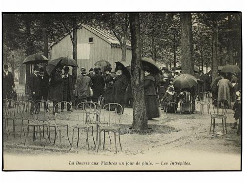 ✉ FRANCIA. LA BOURSE AUX TIMBRES. Conjunto de 6 tarjetas pos