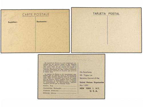 ✉ ESPAÑA GUERRA CIVIL. Tres tarjetas postales ilustradas del