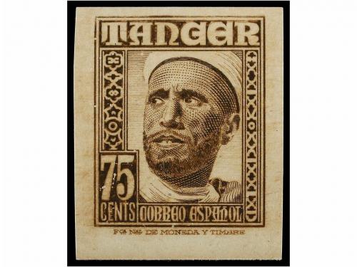 ** COLONIAS ESPAÑOLAS: TANGER. Ed. 160ec. 75 cts. castaño CA
