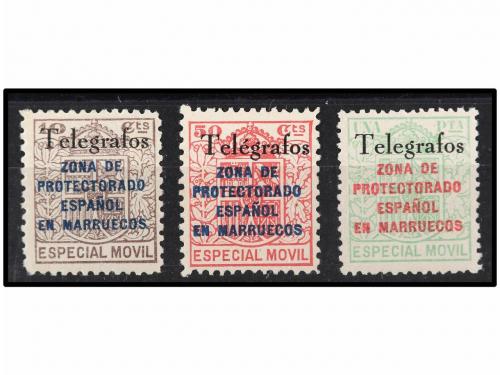 ** MARRUECOS. Ed. T-41E, 41G, 41H. 10 cts., 50 cts. y 1 pta.