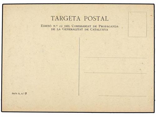 ✉ ESPAÑA GUERRA CIVIL. TARJETA POSTAL. "Camperols el camp es