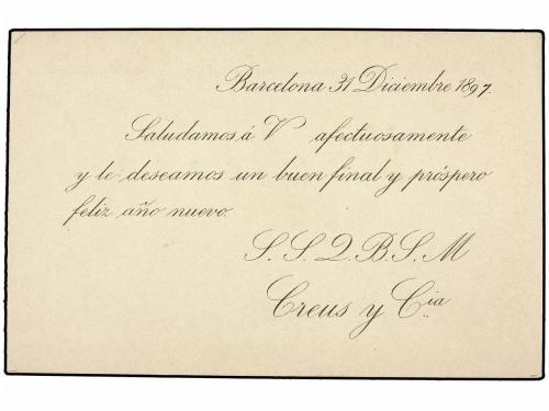 ¿ ESPAÑA. Ed. 215. 1897. Tarjeta Postal de ALGODONES Y DESPE
