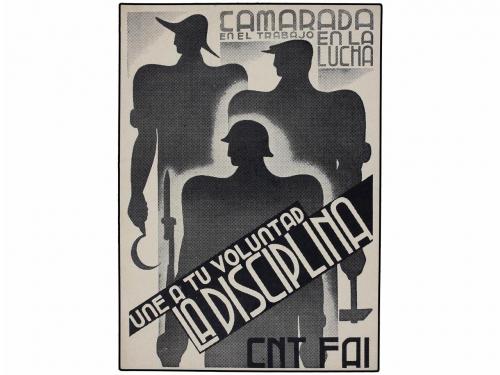 ✉ ESPAÑA GUERRA CIVIL. TARJETA POSTAL. "Camarada en el traba