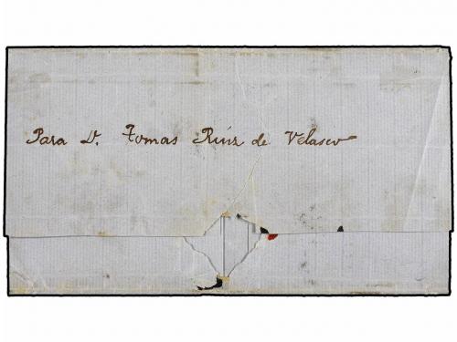 ✉ ESPAÑA. Ed. 67 (4). 1864. MADRID a MÉXICO. 1 real castaño 