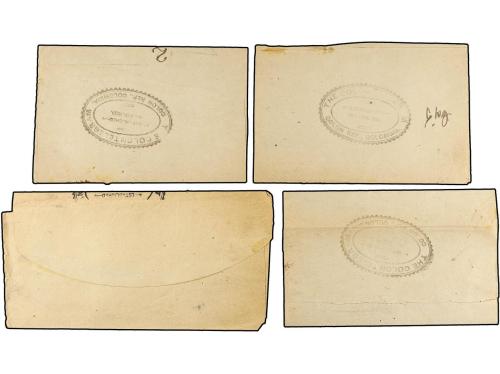 ✉ PANAMA. 1892. Ocho FAJAS DE PRENSA del ´The Colon Telegram