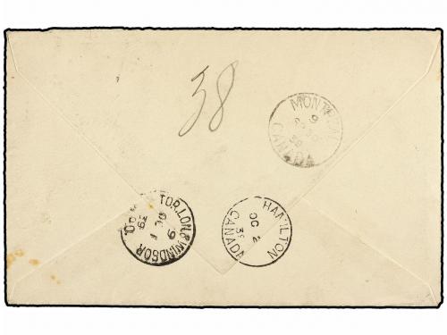 ✉ ANDORRA: ANDORRA FRANCESA. 1939. LA MASSANA a CANADA. 10 F