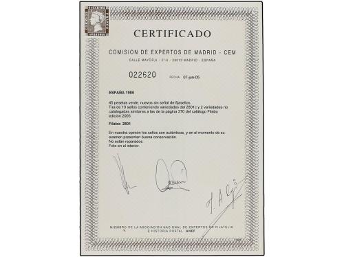 ** ESPAÑA. Ed. 2801. JUAN CARLOS I. 45 pts. verde esmeralda.