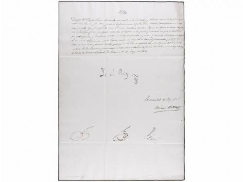 ✉ ESPAÑA: PREFILATELIA. 1833 (17 Mayo). DE PALACIO carta fir