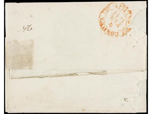 ✉ ESPAÑA: PREFILATELIA. 1844. PADRÓN a CORUÑA. Marca GALICIA