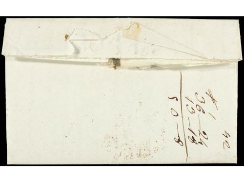 ✉ ESPAÑA: PREFILATELIA. 1850. ALOSNO a MONASTER LA REAL. Fec