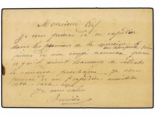 ✉ FRANCIA. Ed. . 1876. Formula card to ORLEANS franked by Ty