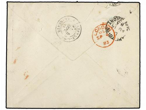 ✉ CABO DE BUENA ESPERANZA. 1883 (Aug 14). Cover to CHARENTE 