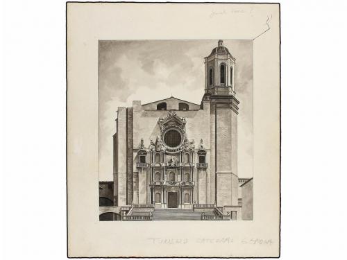 ESPAÑA. Ed. 2528. TURISMO. Catedral de Gerona. Proyecto orig