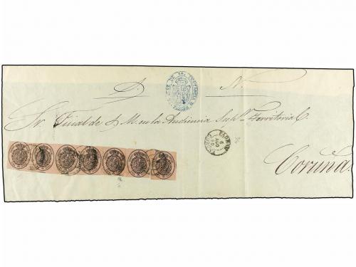 ✉ ESPAÑA. Ed. 35, 36. 1857. Dos plicas judiciales franqueada