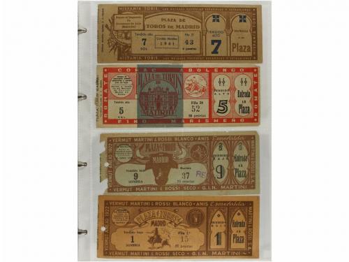 1940-1998. COLECCIONISMO. (TOROS). TRES ÁLBUMES CON ENTRADAS