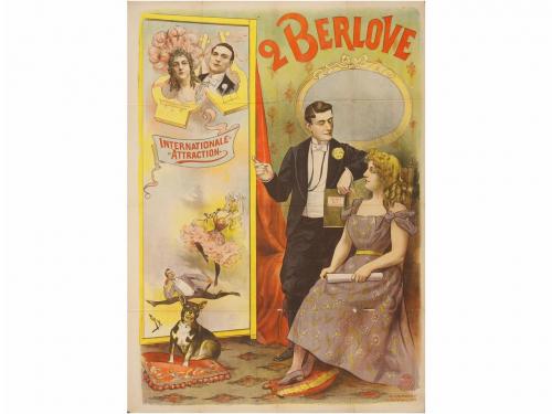 1900 ca. CARTEL. (VARIEDADES). HERCI, PAOLO:. LOTE DE 4 CART