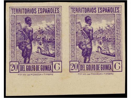 ** COLONIAS ESPAÑOLAS: GUINEA. Ed. 265s. 20 cts. lila. Parej