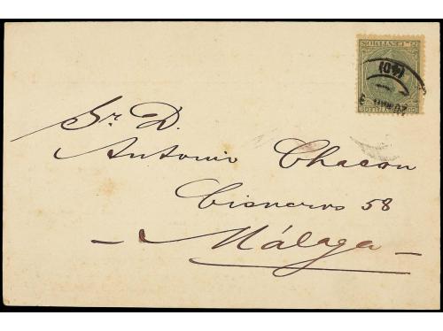 ✉ ESPAÑA. Ed. 201. (1887?). Tarjeta Postal de CRESSWELL BROT