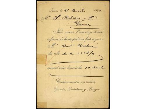 ✉ ESPAÑA. Ed. 217. 1890. Tarjeta Postal de GARCIA, QUINTANO 