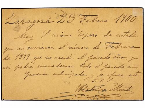 ✉ ESPAÑA. 1900. Tarjeta Postal de WLADIMIRO MUNDI. CLINICA D