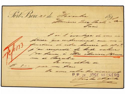 ✉ ESPAÑA. Ed. 217. 1898. Tarjeta Postal de JOSÉ HERRERO de P