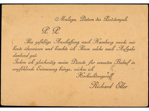 ✉ ESPAÑA. Ed. 215. 1898. Tarjeta Postal de RICHARD ELLER de 