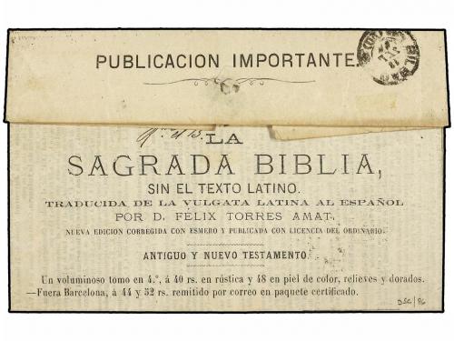 ✉ ESPAÑA. Ed. 175, 183. 1876. BARCELONA a BILBAO. Envuelta i